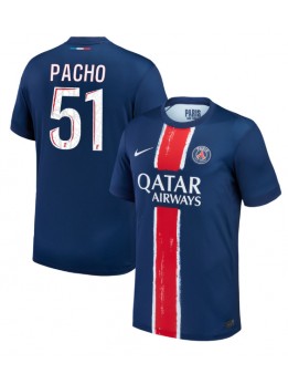 Muži Futbalové oblečenie Paris Saint-Germain Willian Pacho #51 2024-25 Krátky Rukáv - Domáci